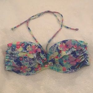 Victoria’s Secret floral halter tie bikini top